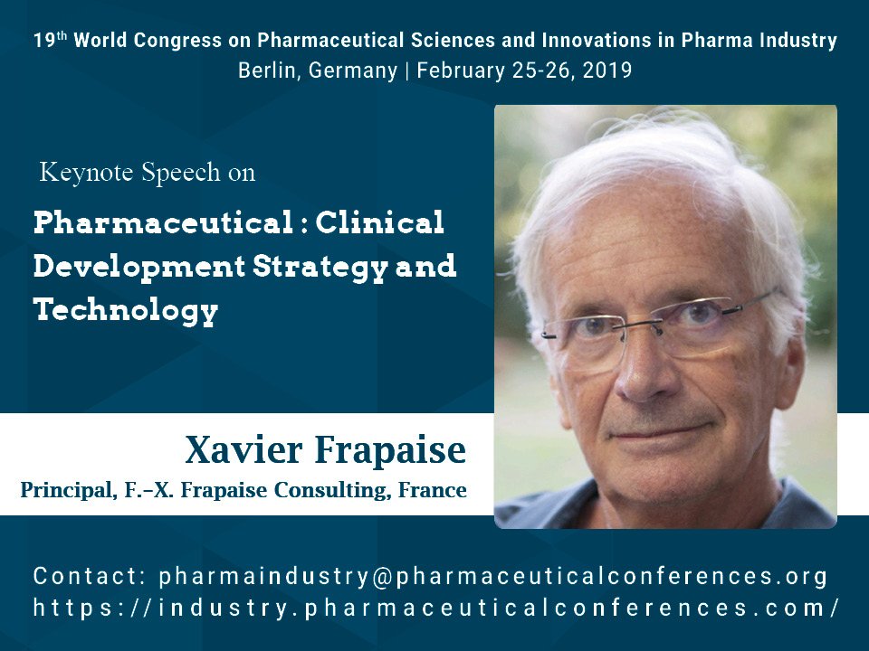 PharmaEvent2020's tweet image. #Pharmaceutical Sciences 2019 | February 25-26, 2019 | Berlin, Germany
Visit: lnnk.in/a5j
#clinicaltrials #clinicallabscience #pharmacy #Pharmaceuticalmedicine @PolymerTech_Irl @polytechinc @PolymerUMass @PolymerTech @smartpolymer @smartmaterialco @PharmaEvent2019