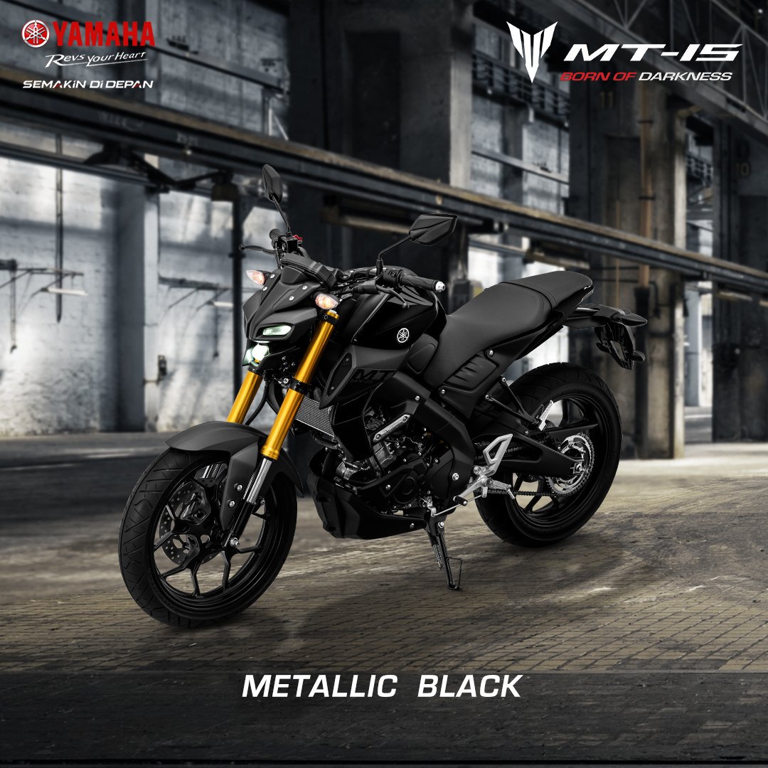 yamahaindonesia's tweet photo. Yamaha punya keluarga baru nih, MT-15. Buat lo yang mau ngerasain mesin 155cc tapi tetap bisa melaju maksimal!
Lo pilih Matte Grey, Matte Blue atau Metallic Black nih, Bro?
#YamahaIndonesia #SemakindiDepan #MT15 #BornOfDarkness https://t.co/qMle7TVz5w