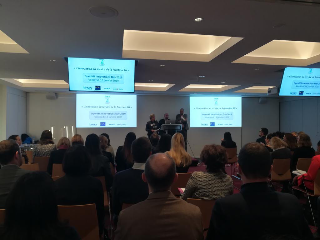 MaelleRedor's tweet photo. Coup d'envoi pour #OpenHR Innovations Day, la journée de la majeure RH de @imt_bs dédiée à l'#innovation RH https://t.co/cR7zqKK1QN