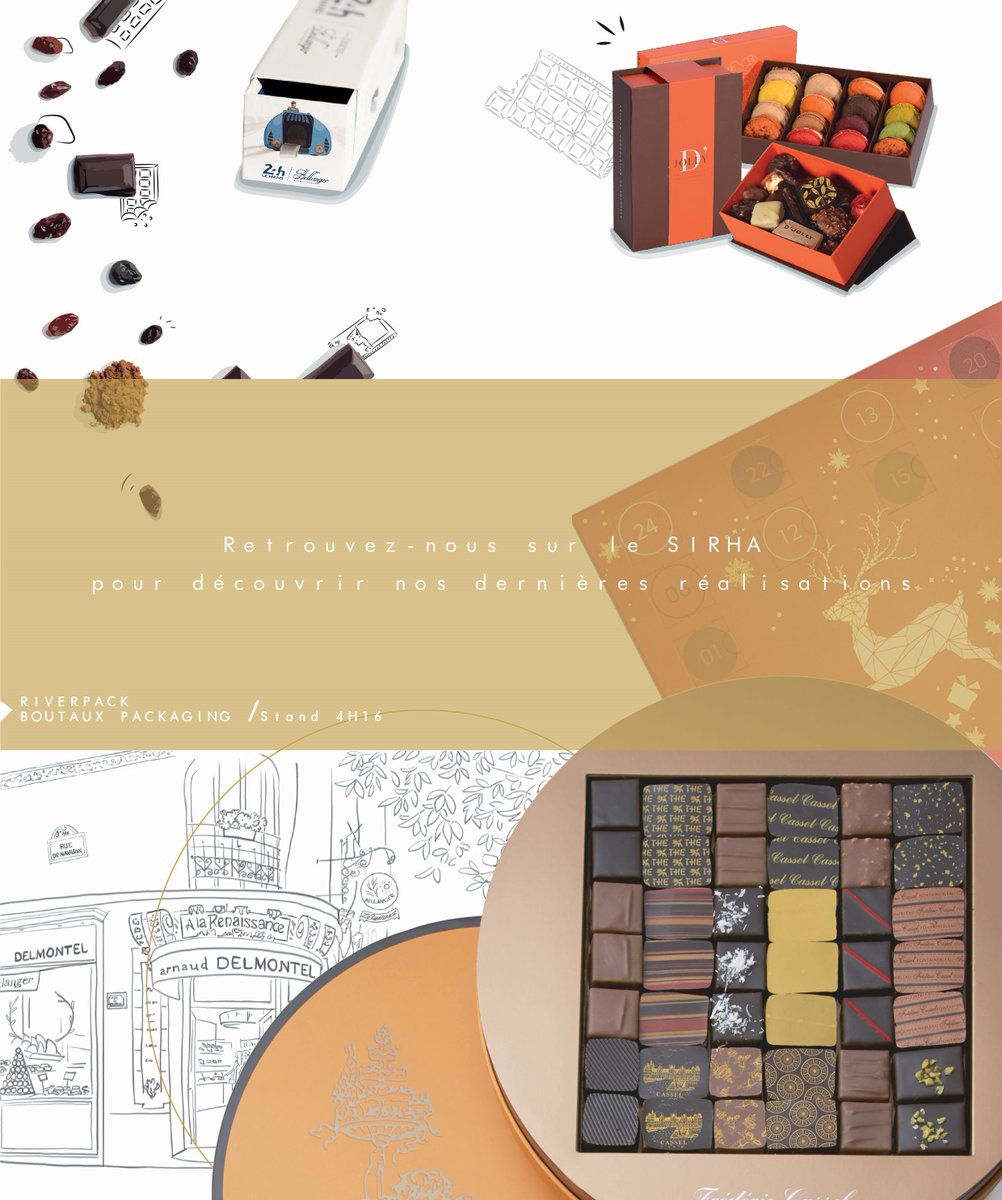 Retrouvez RIVERPACK et BOUTAUX PACKAGING sur le SIRHA , le rendez-vous mondial de la restauration et de l'hôtellerie à Lyon du 26 au 30 janvier 2019. 
Venez découvrir nos nouveautés packagings Stand 4H16.