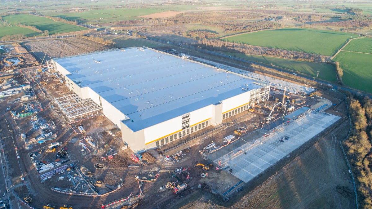 1.58 million sq ft nearly there, 550,000 sq ft to go @dbsymmetry Symmetry Park, Darlington - Looking good  #Big Shed