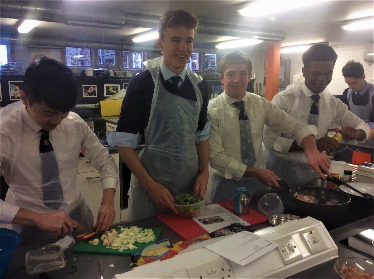 BGSBristol's tweet photo. An added bonus of the U6 cookery for uni lessons is that once they've made it, they get to eat it! #sixthform #extrameal #readyforlife #dinnerisserved https://t.co/LF21WvKfwV