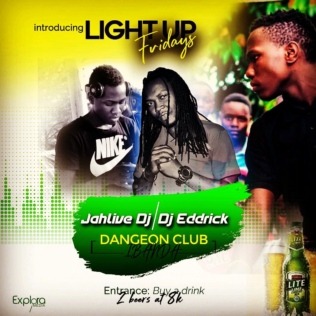 DeejEddrick's tweet photo. ➡️���#TGIF
We back again 2Nyt in the #lightUpFriday
@Your Number1 Nyt stop #DungeonClub.
#DeejayEddrick
#Jahlive Deej
Thank God it's Friday 💿🎚🎚💿🎤🎛🔥🔥🔥🔥🔥🔥💯🥂🍻🍺🍹🍸🍷🍾
Let's link up.........!!!!!!! https://t.co/CbvbZpFuZ6