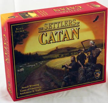 If anyone has a copy of 4th edition Catan they would be willing to bring with them today please let me know! 4th edition looks like the picture below.