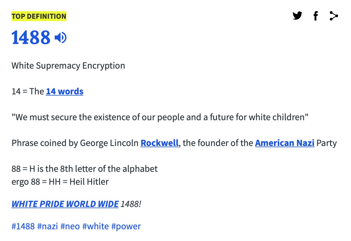 4/  https://www.urbandictionary.com/define.php?term=1488 https://www.splcenter.org/hatewatch/2018/06/24/milo-yiannopoulos-tried-troll-jewish-journalist-nazi-symbols-it-backfired-him