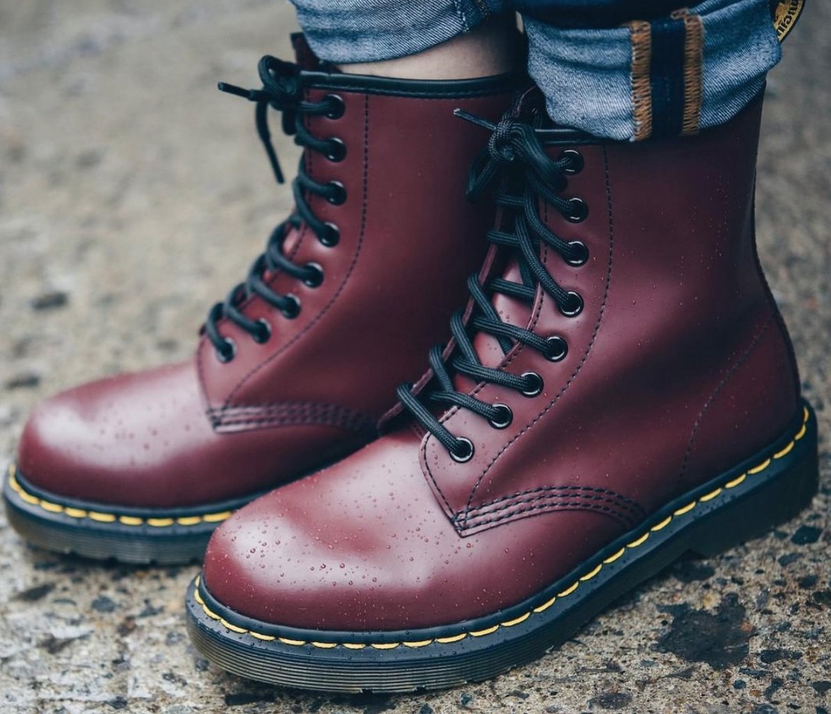 purple shoe polish dr martens