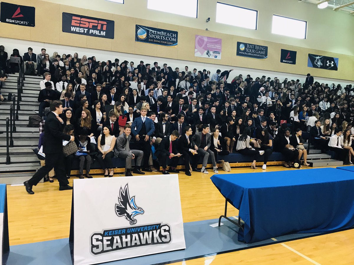 KeiserUFlagship's tweet photo. It’s DECA Day at #KeiserUFlagship and students are ready for the competitions! 🏆💫☀️#floridadeca @FloridaDECA https://t.co/skaFNQxFuE