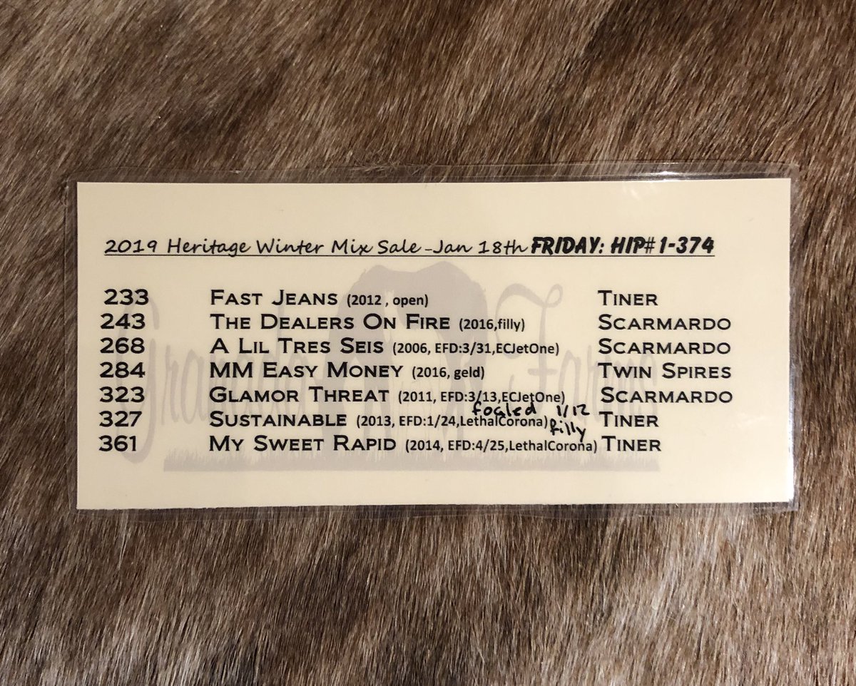 GranadaFarms's tweet photo. Selling today! #HeritagePlaceWinterMixedSale https://t.co/1kvzF2hgN4