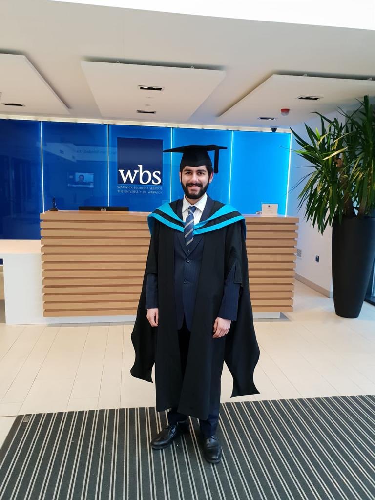 GaganJhajj1's tweet photo. I am incredibly delighted to have graduated from @WarwickBSchool this morning. Iβve had a remarkable year and have enjoyed re-connecting with friends and professors at todayβs ceremony #wbsgrad #wbs #wbslife #warwickgrad https://t.co/b0XorUDmZW