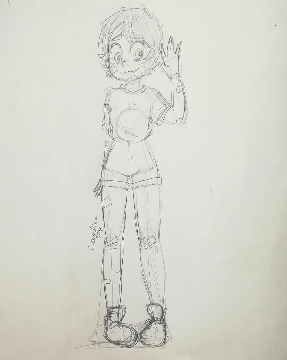 carolina_star's tweet photo. A little grumpy teenager desing.
P. D.: she's a witch and very clumsy and for that she has all the bands. And yes, she's a teenager clumsy grumpy witch.
.
#witch #modernwitch #teenagerwitch #sketch #characterdesign #grumpy #grumpyteen #babyface #bands #shorthair #messyhair #oc https://t.co/sj4NiS9vWg