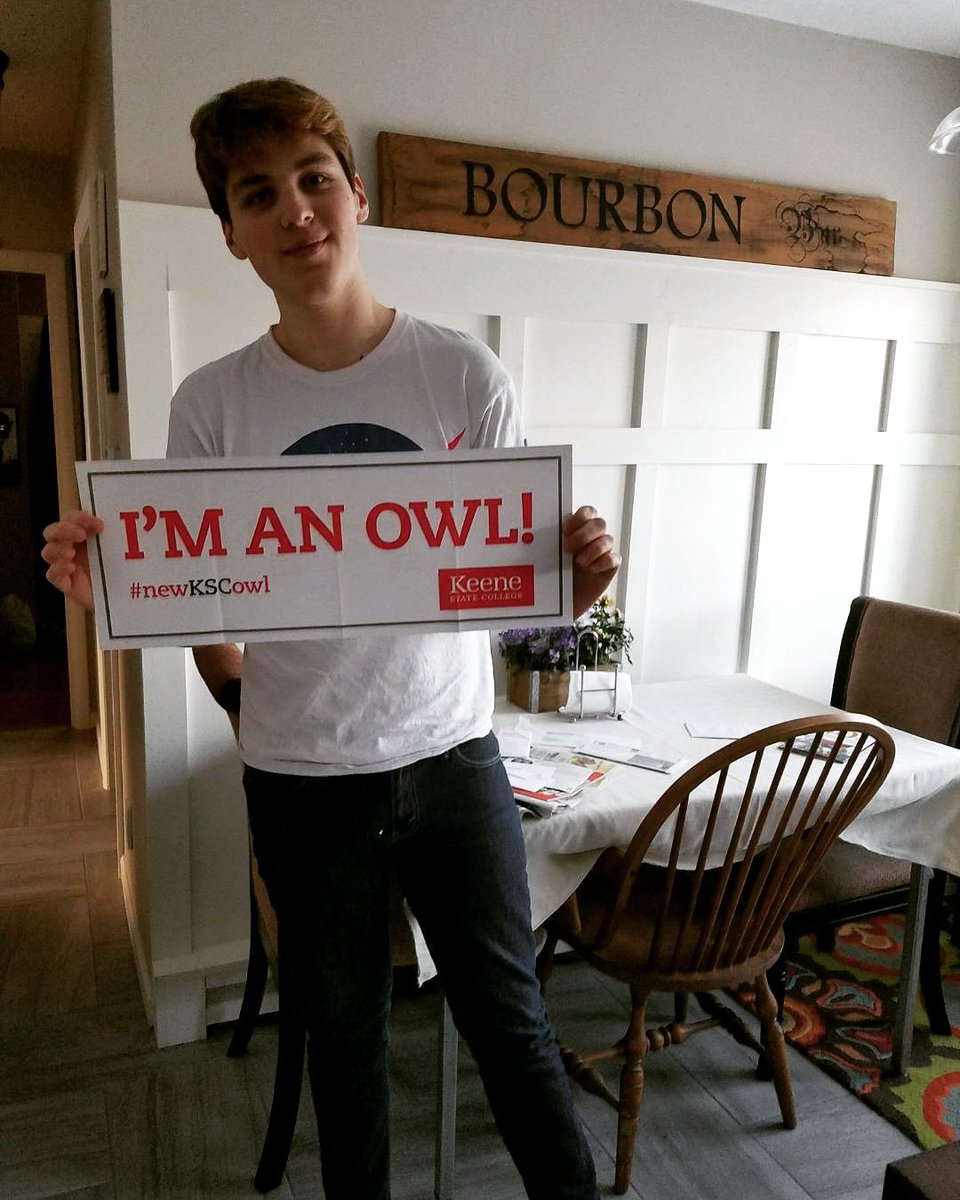 KeeneState_'s tweet photo. The acceptance letters are rolling out and it's great to see each #newKSCowl join our community! Let's give a warm welcome to Kiernan Alati ๐๐ฝ๐๐ฝ๐๐ฝ Thinking about Keene State? There's still time to apply before the April 1 preferred deadline. https://t.co/i86PGQwZFg ๐ฆ โค๏ธ https://t.co/1zD52g509T