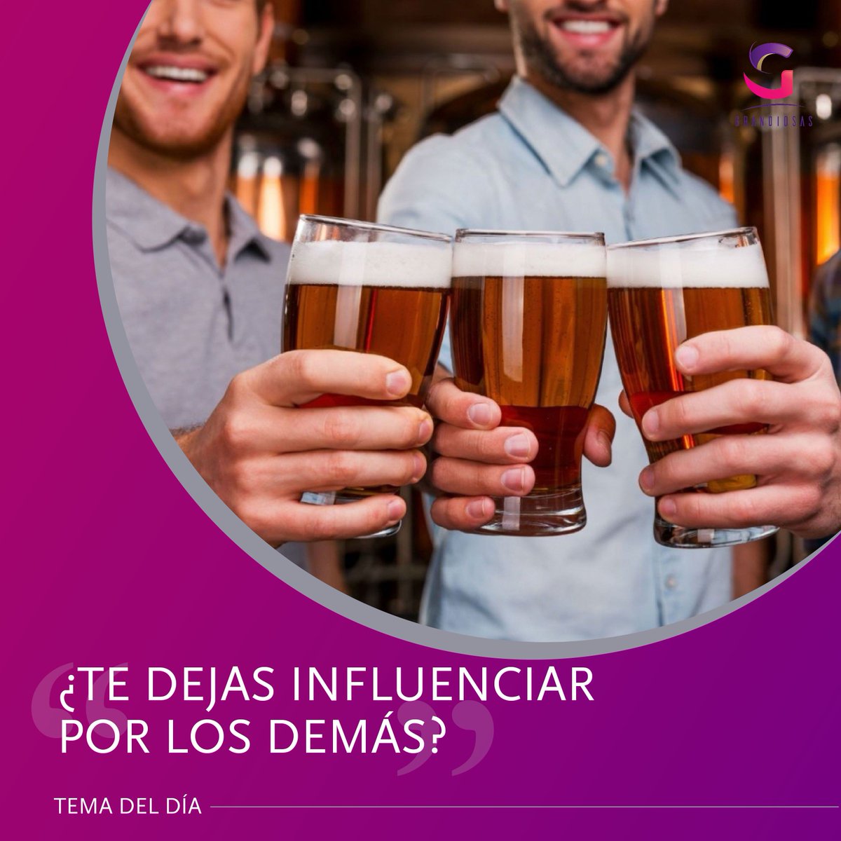 #TemaDelDia
El carácter, las formas de pensar, la personalidad y el modelaje de otros inciden en nosotros como un proceso natural de las relaciones, ya sean de pareja, amistad o familiar, por lo que de alguna forma u otra estamos influenciados de manera directa o indirecta. 👈