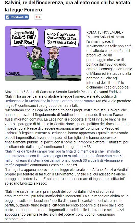 frustametafora's tweet photo. PROVE DA CONSERVARE - #BianchettoM5S

Quando il M5S definiva "Salvini, re dell'incoerenza, ora alleato con chi ha votato la legge Fornero"

l'#UfficioRincoglionimentoM5S lavora 24h per ribaltare qualsiasi verità

LINK: https://t.co/b2CKebMuoJ

#Casaleggio
#kitM5S
#FacciamoRete https://t.co/ZQYkzO9Ykj