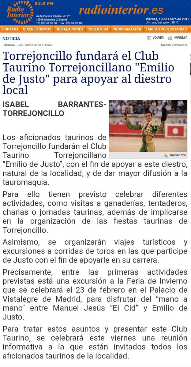 CTEmilioDeJusto's tweet photo. 🗞️ | Los portales digitales, TVs y radios se hacen eco de la creación del @CTEmilioDeJusto
🔸 @AlberoCope @SixtoNaranjo
👉 https://t.co/RsvvbUKXxM
🔸 @EPExtremadura
👉 https://t.co/zE20OMdknj
🔸 @Region_Digital
👉 https://t.co/BKMWZCrngZ
➕
🔸 @DirectoExtrem
🔸 #RadioInterior https://t.co/7pi63Vc9xi