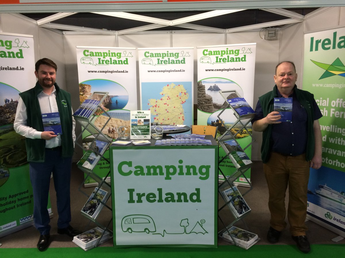 Camping Ireland is <a href="/CaravanShow/">Caravan, Motorhome & Holiday Show</a> this weekend. Call to meet with Derry or Warren at stand 3-3 Pick up copy of our 2019 guide or details on great offers from <a href="/Irish_Ferries/">Irish Ferries</a> <a href="/TourismIreland/">Tourism Ireland</a> @GoToIrelandGB