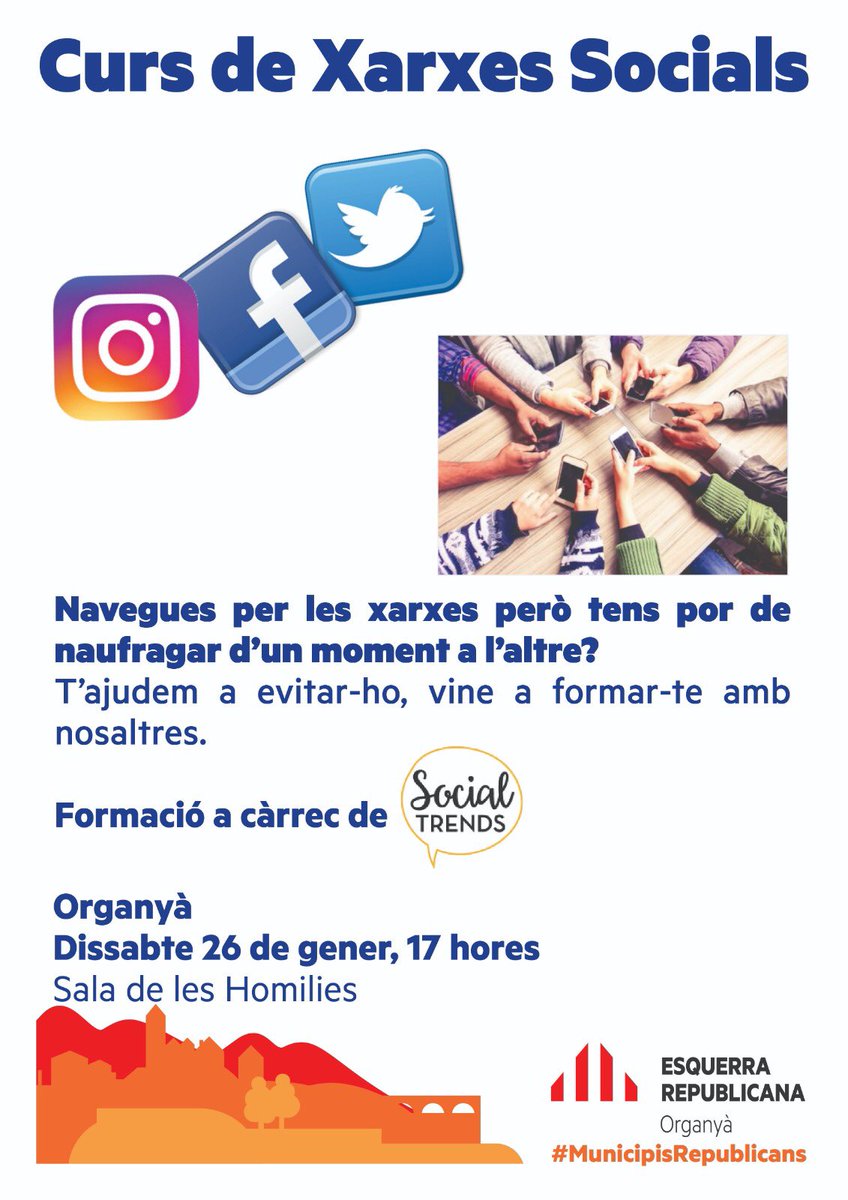 grapesergi's tweet image. Ja que les xarxes socials estan tant presents a les nostres vides, us convidem a formar-vos per entendre-les, dominar-les i treure’n el màxim profit!! Us hi esperem!!!