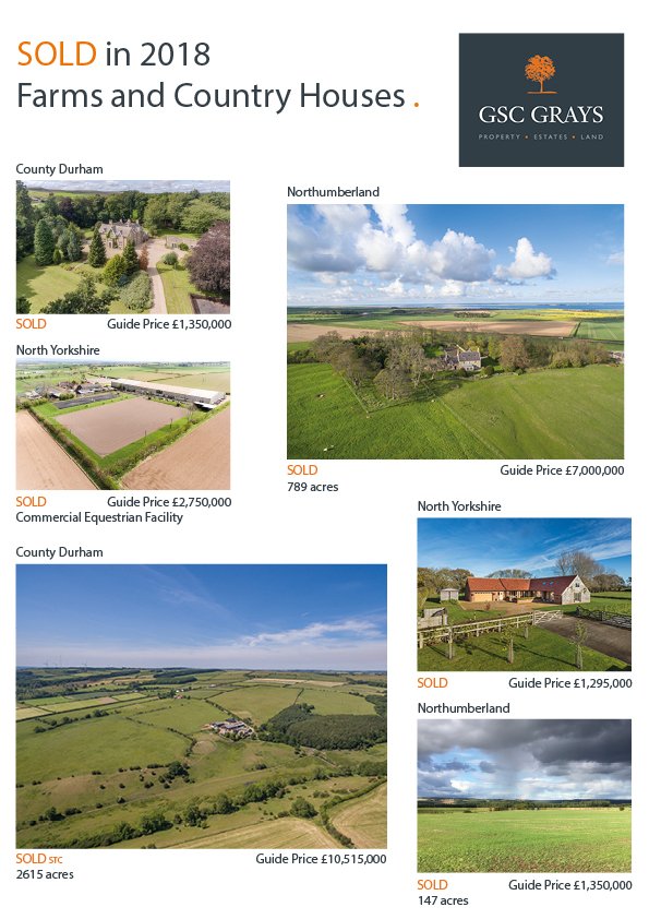 Looking back at 2018 and the significant Farm and Country House sales that took place. To understand how we can help you in 2019, please contact John Coleman for a confidential chat - jarc@gscgrays.co.uk or 07779 973825. #farms #countryhouses #rural #advice