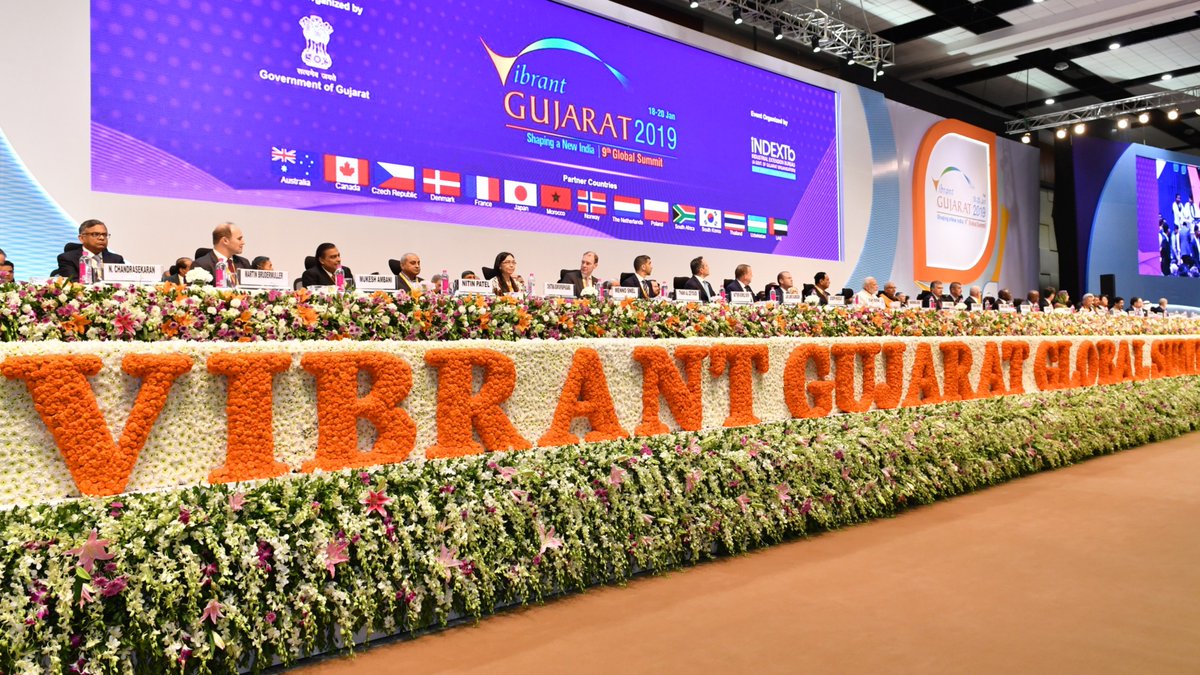 narendramodi's tweet photo. The Vibrant Gujarat Summit has:

Dignity of the presence of top political leaders.

Energy of CEOs and corporate leaders.

Gravitas of institutions and opinion makers.

Vitality of young enterprises and start-ups. https://t.co/roIIDySB2I