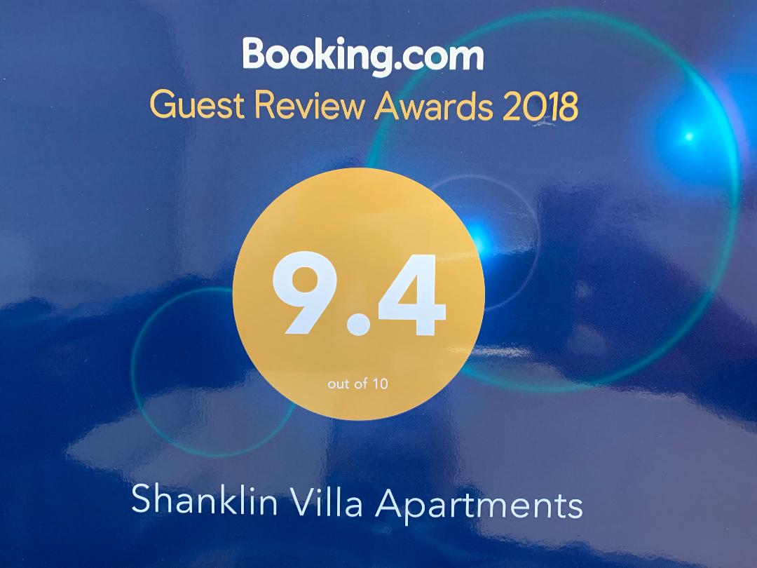 Thank you to everyone who has stayed at Shanklin Villa Holiday Apartments and left such amazing reviews. We are absolutely thrilled to have received a Guest Review Award.
If you've not booked for 2019 - make the  most of our 12% Off - book by 31st Jan
shanklinvilla.co.uk