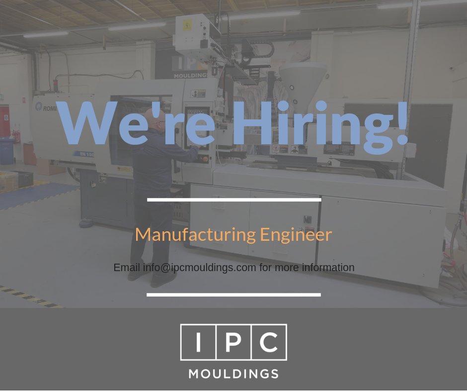 Our Manufacturing Engineer position is still open! If you want to join a forward thinking and award-winning team with ambitious growth plans for 2019, send your CV to info@ipcmouldings.com today!

For more info, click here: bit.ly/2UWECNO #IPCMouldings #RecruitNI #NIJobs