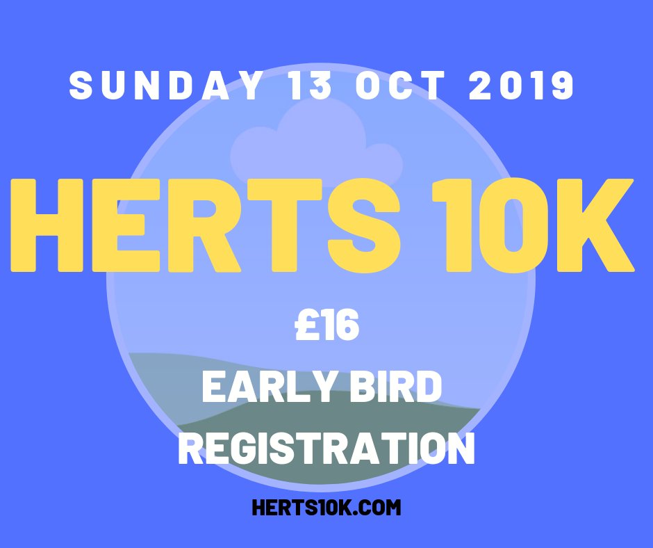 HERTS10K's tweet photo. Get that #FridayFeeling by making the most of our Early Bird sign up fee!

See you in October! 🏃‍♂️

www.herts10k,com #Friyay https://t.co/4gvtlmfTXw