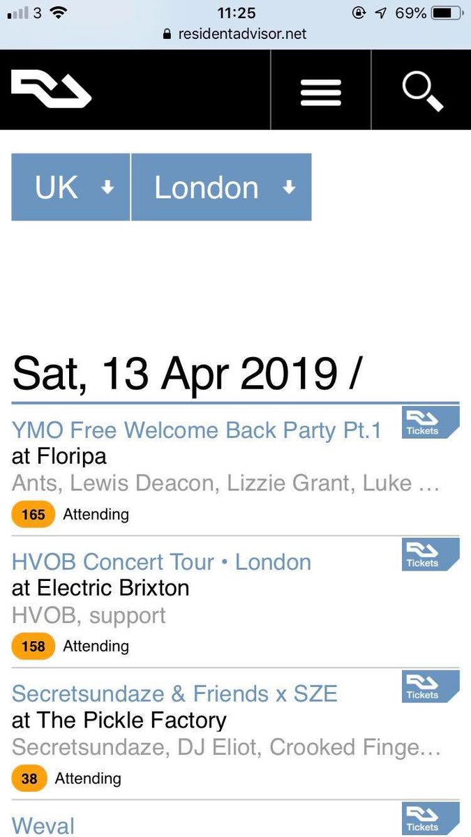 Resident Advisor Top event 💪

🌗 Over 50% SOLDOUT⚠️ 

Be apart of this claim your FREE ticket now

Tickets: bit.ly/2M39vMx