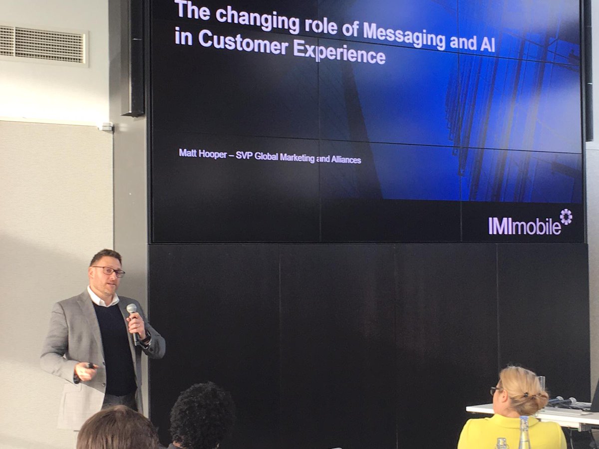 DLFmembers's tweet photo. .@MattJHoops, CMO for @imimobile, is up next. He will discuss how chatbot and AI-powered virtual assistants can improve your #customerexperience
#DLFCX #digitaltransformation #AI https://t.co/A0237RZpQ5