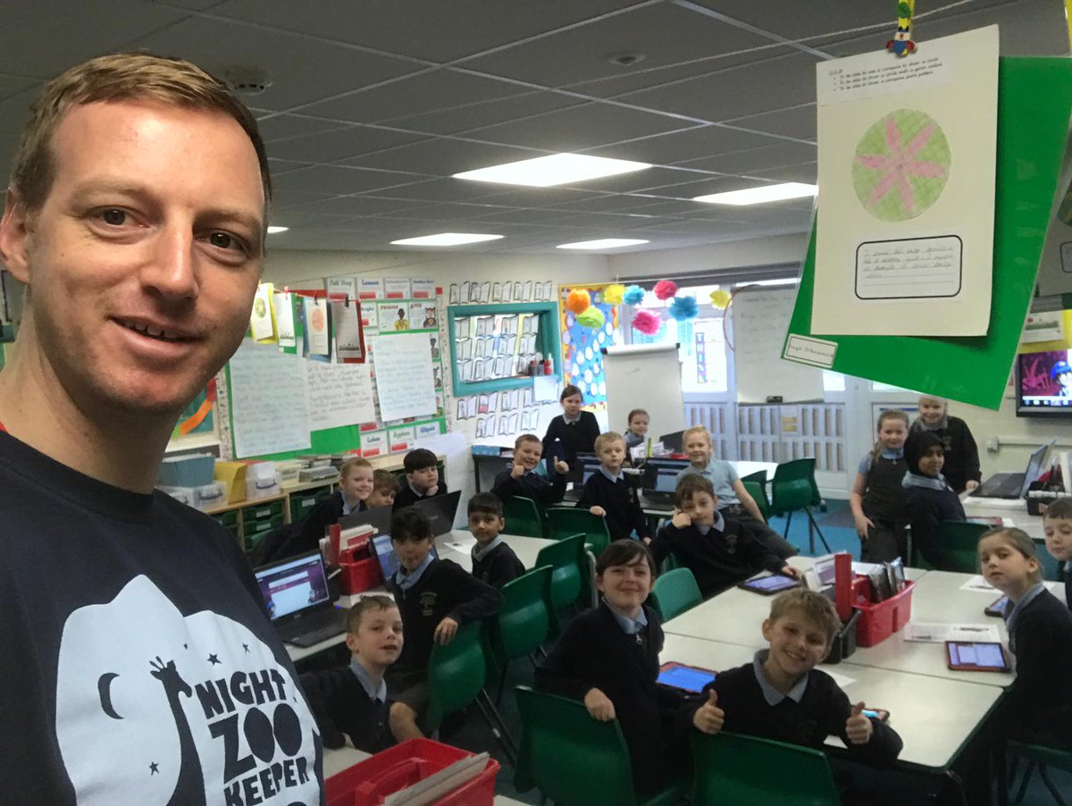 nightzookeeper's tweet photo. Here's some budding scriptwriters this morning at @WashacrePrimary for the new Night Zookeeper animated series with @SkyKidsOfficial! Some excellent writing being produced, thanks for having us! #writingrocks #CreateInspire #primaryrocks #ukedchat https://t.co/cE2yfVHF4X