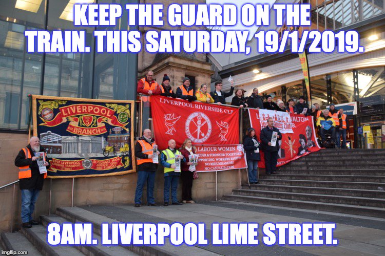 Quote from the union man sitting next to me observing the council meeting on Wednesday: 'don't stand up in council and talk about workers rights if you haven't been to the RMT picket at Lime St' #labour #KeepTheGuardOnTheTrain #LIverpoolCouncil #solidarity