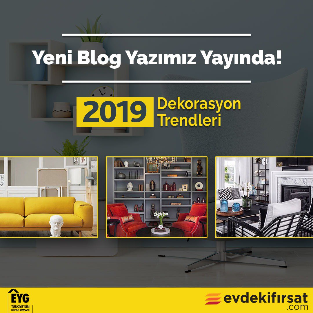Bir yıl daha geldi ve geçti, bu süreçte zevkler, bakış açıları ve algılar farklılaştı çünkü en başta bizler değiştik, dönüştük…
2019 dekorasyon trendlerine bir göz atmak ister misiniz? bit.ly/2019dekorasyon
