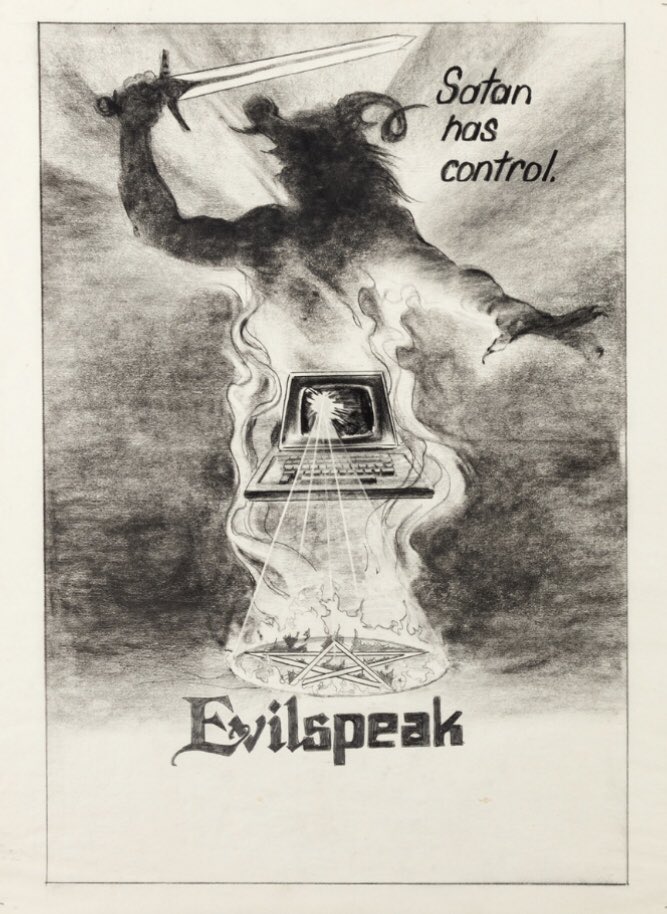 revpeterlaws's tweet photo. 2/3 I’ve always been a massive fan of the 1981 horror movie #Evilspeak, which is shockingly underrated. So here’s something cool: Original preliminary sketches for the poster campaign from Leisure Investment Company and Coronet Films.@ClintHoward #satan #rogerkellaway #ericweston https://t.co/COmhsL6CJM