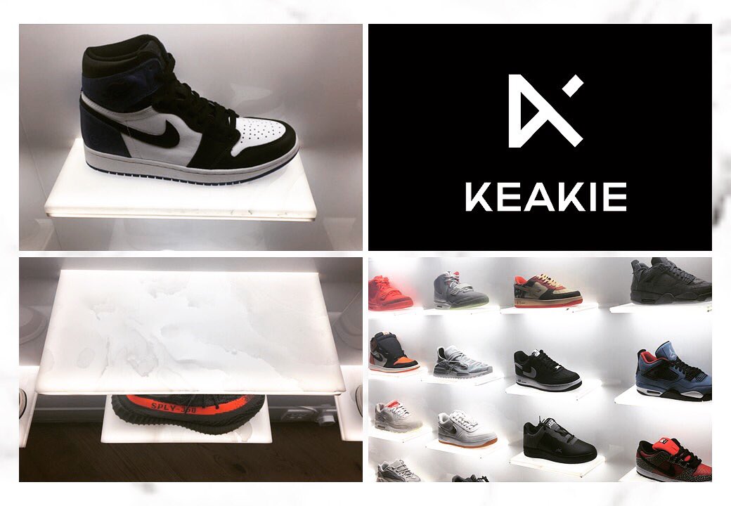 FormingReality's tweet photo. We created these slick marble effect shelves for Keakie’s brand new venue in East London, to showcase a unique collection of bespoke trainers. Made from lightweight resin, translucent faux stone has the look and feel of real marble. #fr #vm #marble #keakie #trainerdisplay #brand https://t.co/RO3MmTzhFY