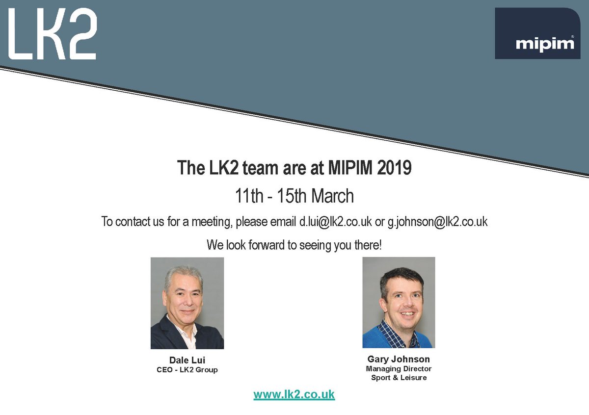 LK2_Group's tweet photo. #TeamLK2 are going to #MIPIM2019! With only 8 weeks to go, please get in contact with either @Dale_LK2 or @Gary_LK2 to arrange a meeting. #MidlandsUK #TeamLincolnshire #Cannes #GNF https://t.co/zdeWq4EEP4