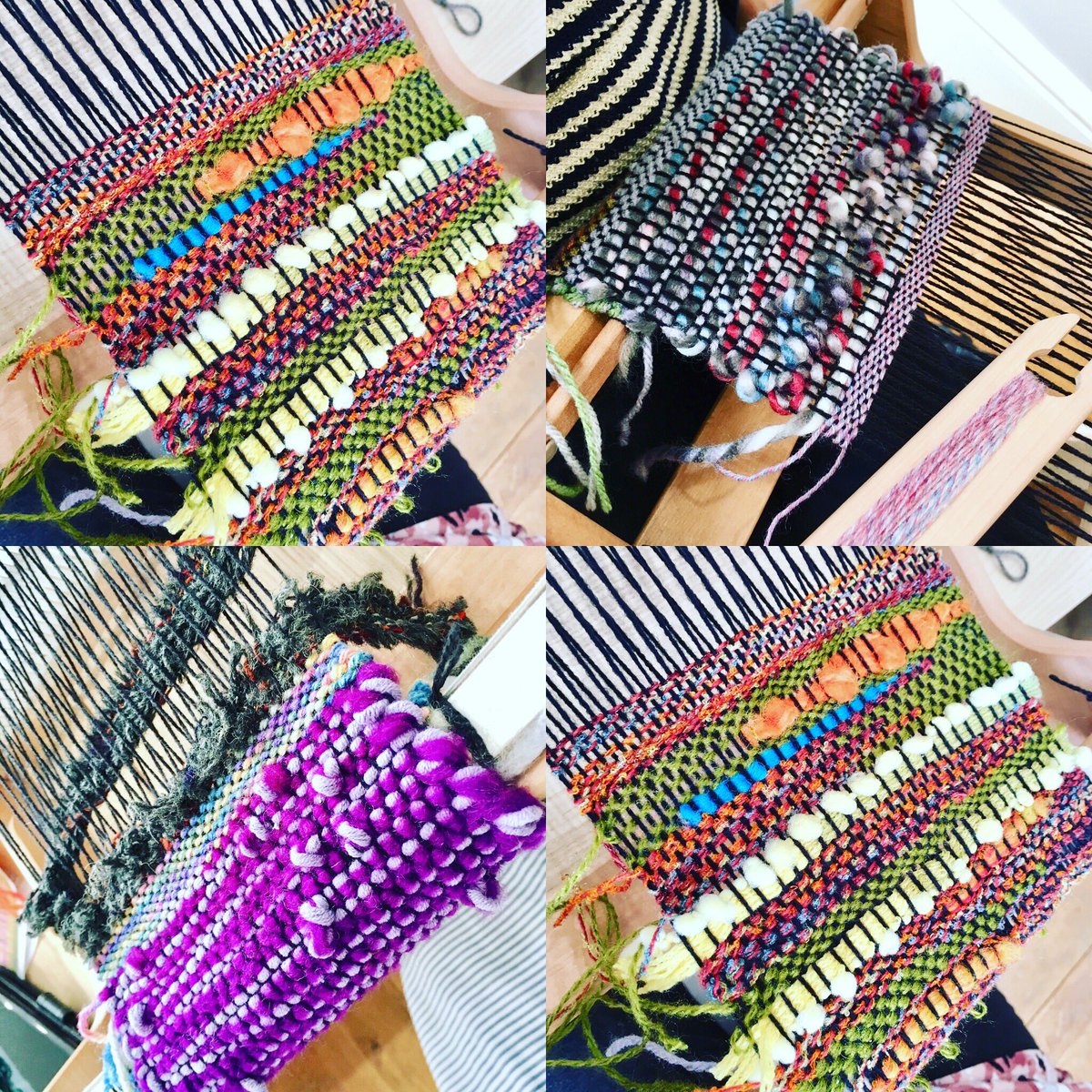 Some gorgeous freestyle weaving from this morning’s super duper class with the fabulous @daisyflo_design ✨#weave #weaving #workshop #Saltaire