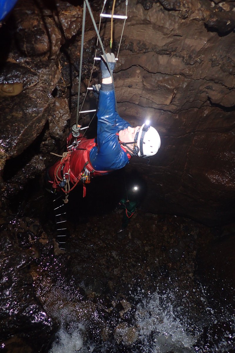 CaverPete's tweet photo. Cold day assessing on the tower yesterday morning, followed by a nice cool shower underground. Emptied the van of kit today and it was all frozen solid! #caving #LCMLA #BritishCavingAssociation @ukcaving @ACIcaving https://t.co/aGpkeAp5zY https://t.co/l9GPoY6ez5