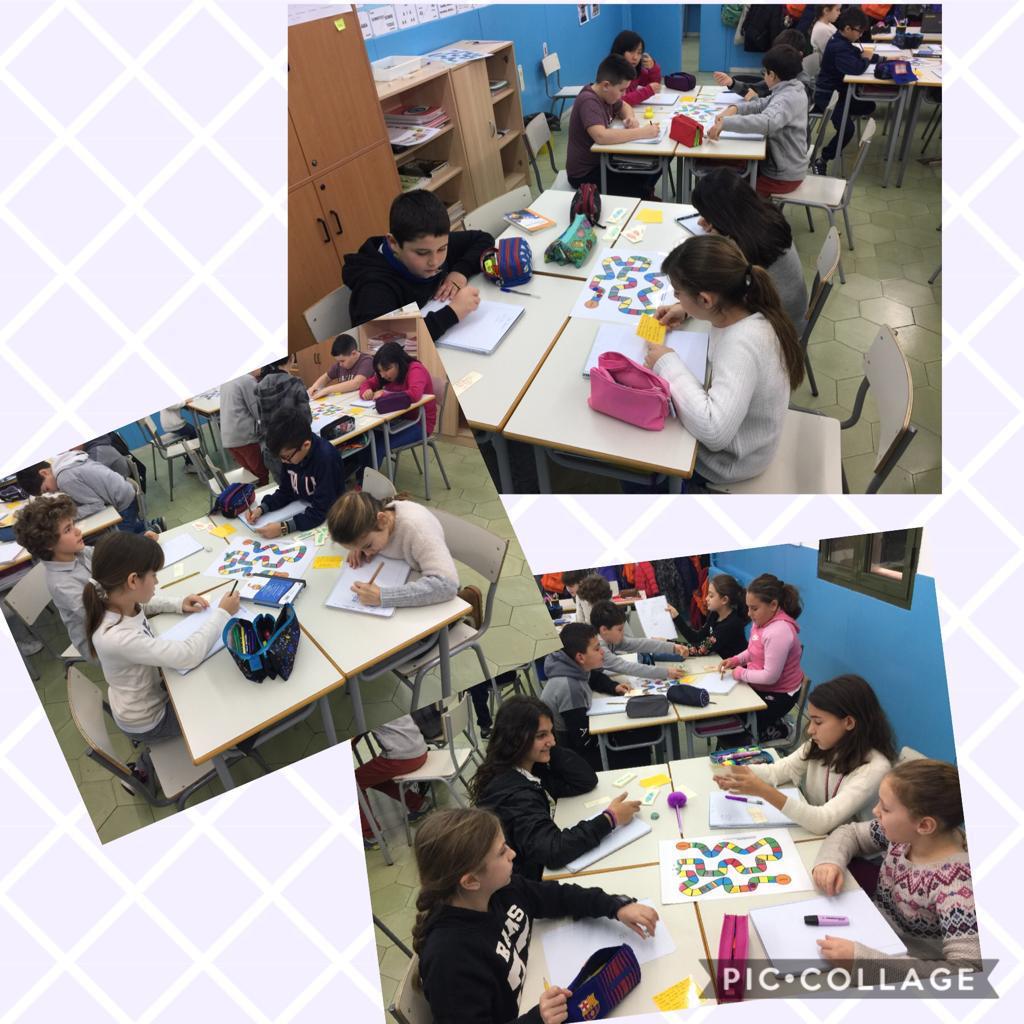 EscolaSJB's tweet photo. A la classe de 5�� acaba de començar el Torneig Decimal . Els alumnes hem de resoldre operacions i problemes per poder tornar a tirar el dau. De cada taula sortirà un guanyador i després farem una competició .
#escolasantjoanbaptista @FEVicenciana #competenciamatematica https://t.co/UYTTLBM3IR
