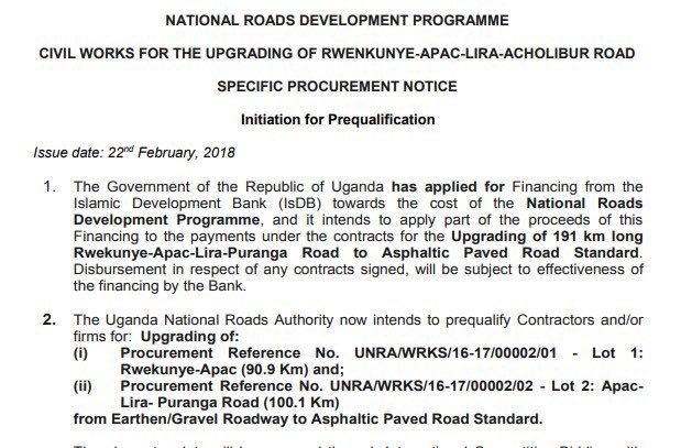 StiveenSte's tweet photo. Banange @UNRA_UG  @UNRA_ED construction this road has been long overdue😩. What’s the current procurement status? #Rwenkuye_Apac road #UNRAworks https://t.co/Z9INd5Ug3J