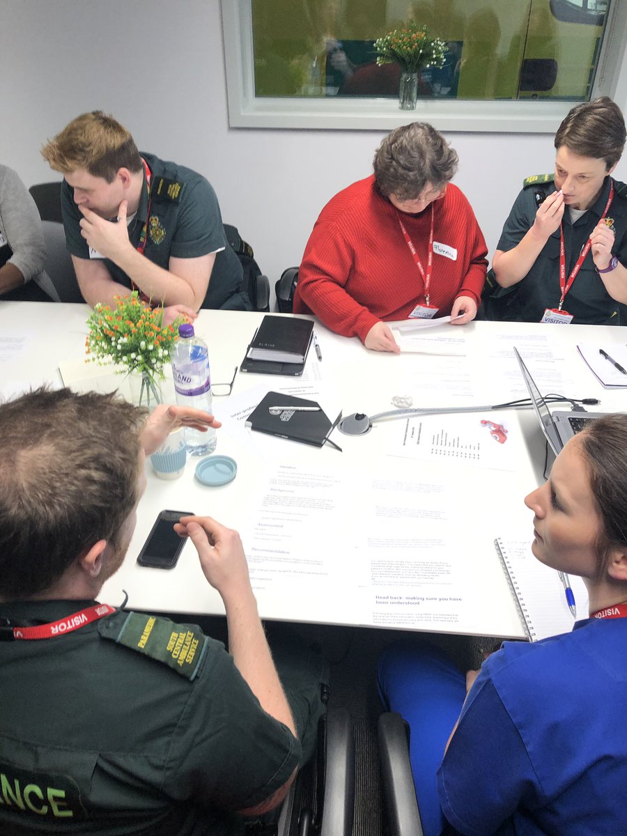 Structuring handover on the Inter-professional communication course #interprofessionallearning #sharedlanguage @SCASeducation @BSAtkinson @HEE_Wessex