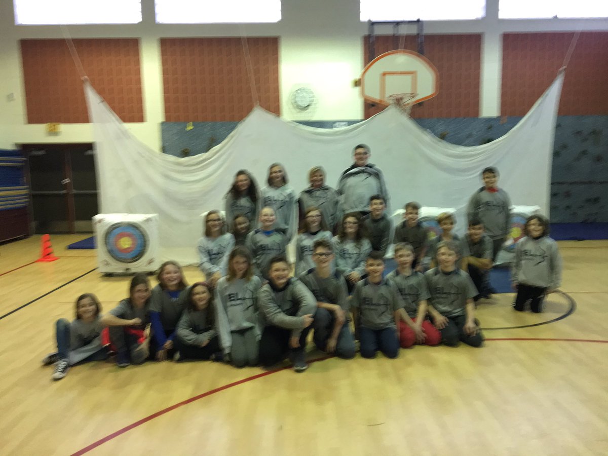 caseythorpebain's tweet photo. Got our 1st-ever real uniforms for #EastLansing #archery Club Team! Combined practice w Elem & MS teams. 1st tournament tomorrow! #elpspd https://t.co/0Itsp6aiJE