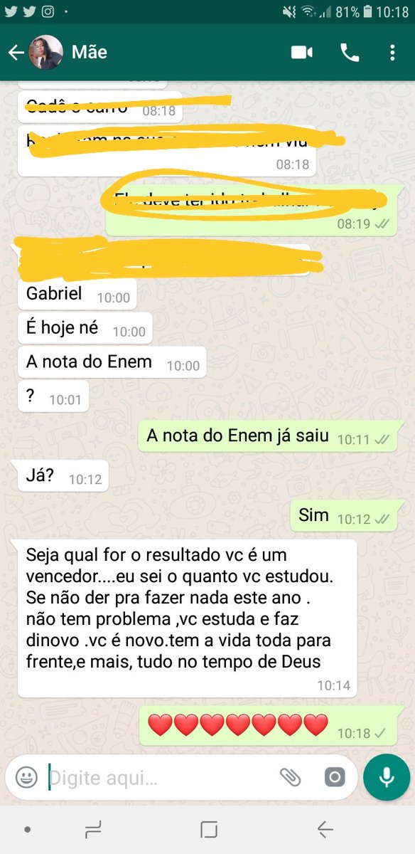 Eu tenho um ícone de mãe
#enem