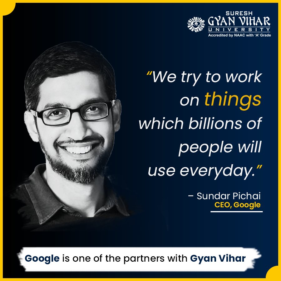 Gyan_Vihar's tweet image. Partnered with Google for our Programs
#Google #GoogleTechnologies #NAACAccredited #SGVU #jaipur