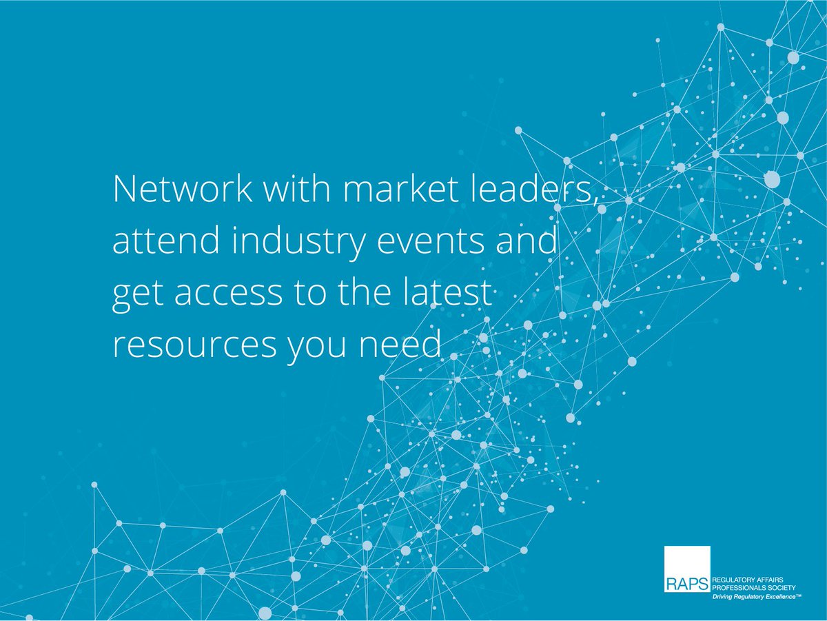 Get the support of your peers, network with industry leaders and attend insightful events by becoming a RAPS member today: https://bit.ly/2P5rvpD