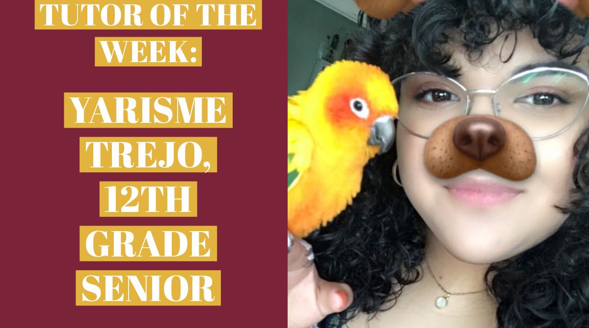 Here’s our tutor of the week! Yarisme Trejo is a senior here at Osbourn and has been tutoring for a year and a half! As art committee chairs🎨, Yarisme has worked hard making posters and promoting events for the EWC! Great job Yarisme! 🌟
