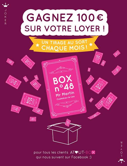 Atoutbox's tweet photo. #CONCOURS #CLIENTS #AtoutBox
Plus que 10 jours pour participer au TIRAGE AU SORT de notre grand JEU. 
Gagnez #100€ sur le LOYER de votre #BOX de stockage !!!
Si vous souhaitez participer, il suffit de LIKER la page Facebook. ;) https://t.co/X71vcI8IwM