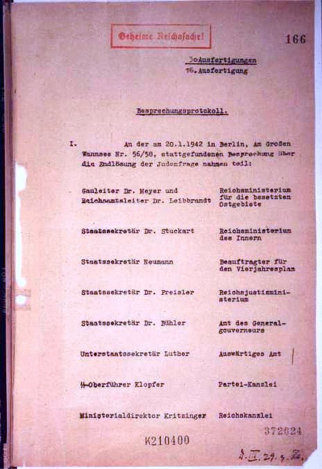 #OTD in 1942 a conference was held in the Berlin suburb of Wannsee. It was to ensure the implementation of the so-called Final Solution to the Jewish Question, whereby most of the Jews of German-occupied Europe would be deported to occupied Poland and murdered. #GermanCrimes