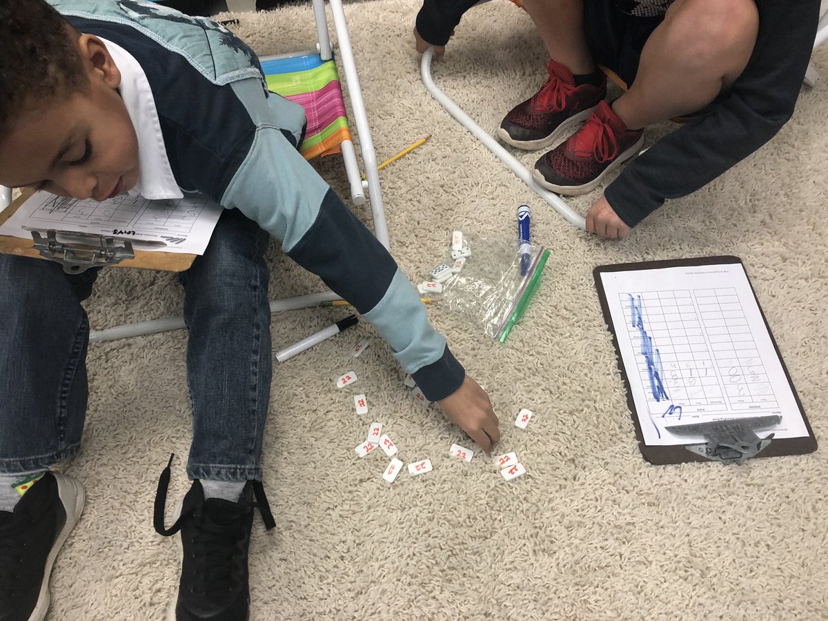 sokolynnjo's tweet photo. Domino Fun- 3rd graders challenged to find sums up to 1,000 without going over! #dominofun @CloverHillES https://t.co/u0ykwJs3p2