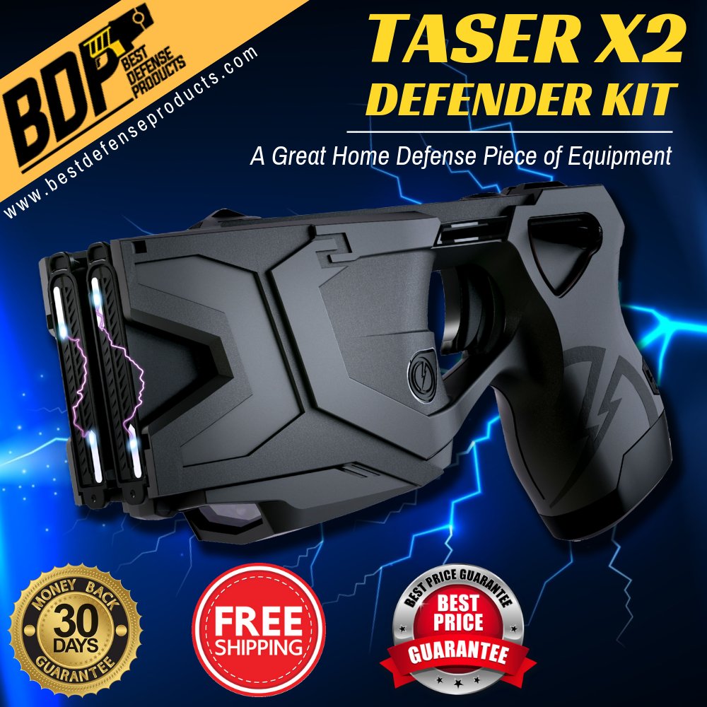 BestDefenseUSA's tweet photo. TASER X2 DEFENDER KIT. Buy online at https://t.co/ZVS3jExSqt #taser #TaserX2 #safety #Security #LawEnforcement #selfdefense #stungun #gunsafe #gunsafety #childsafety #personalsecurity #homesecurity #womensafety #homesafety #personalsafety #tactical #like4like #follow4follow https://t.co/SxEOVCFDtS