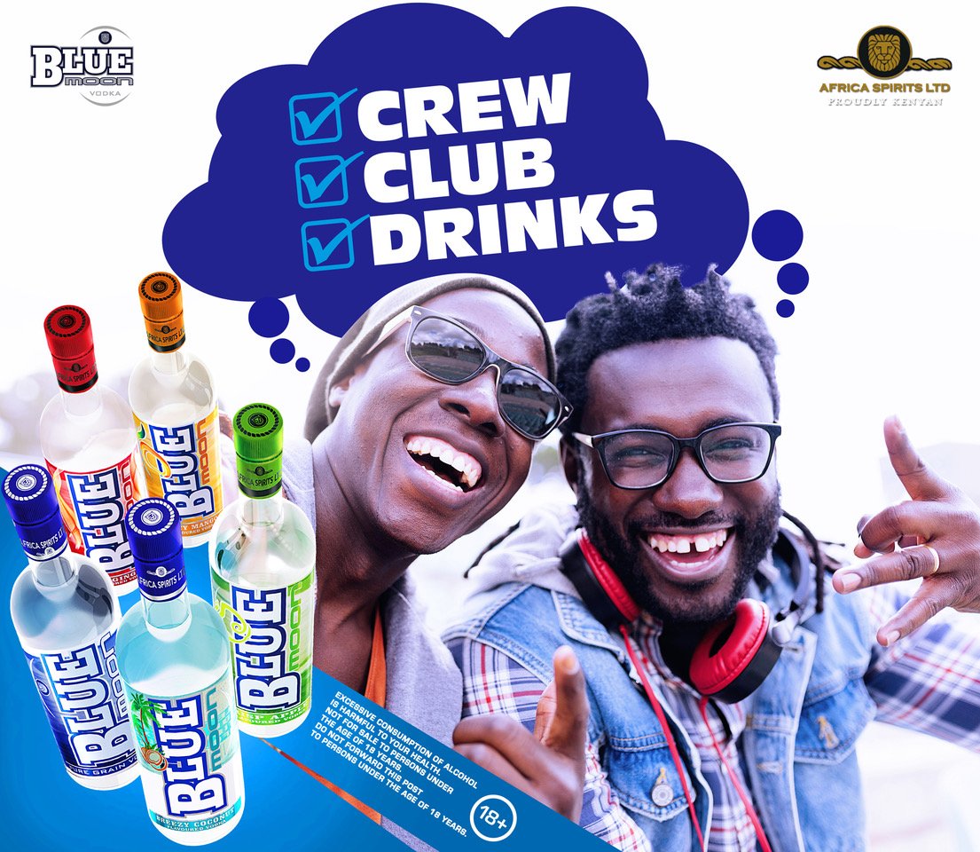 BlueMoonKenya's tweet photo. Hii wikendi lazima kashike na BlueMoon Vodka!
What are your top 3 ingredients for an amazing weekend?
Zetu ni mzinga ya BlueMoon Vodka, mabeshte watrue na ngoma inaweza! https://t.co/7FtcuPs9KQ