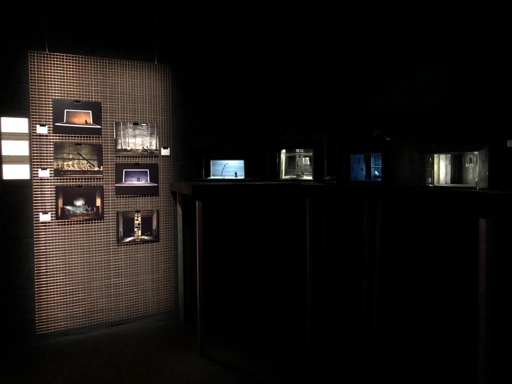 DruidTheatre's tweet photo. @francisoc flying the Druid flag high @projectarts with some of his extraordinary designs as part of the @isssd_ie #DesignandDestroy - a national exhibit running until 26th Jan. #checkitout https://t.co/EaWwa8L7vL