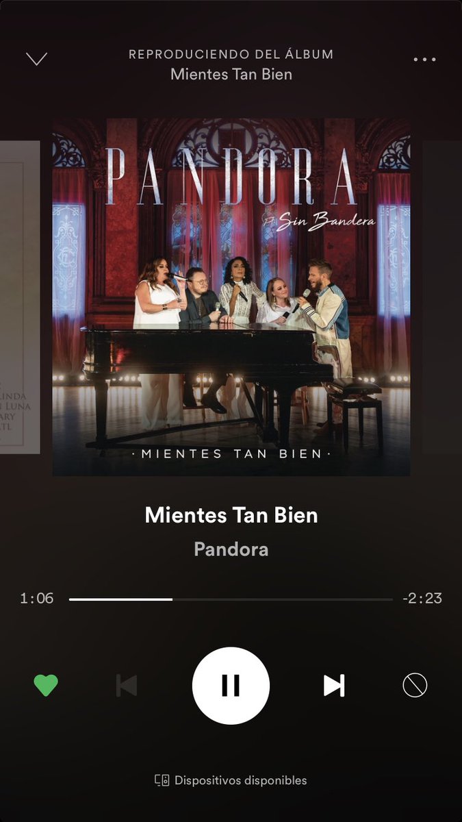 LA CANCIÓN MÁS PERFECTA!! Tan orgullosa de ustedes. Mis ídolas por siempre💛 #MasPandoraQueNunca 
@GrupoPandora #MientesTanBien